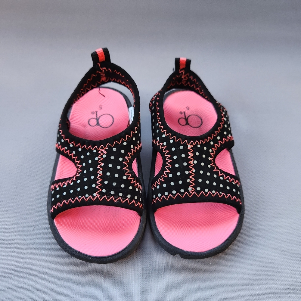 OP black and pink sandals